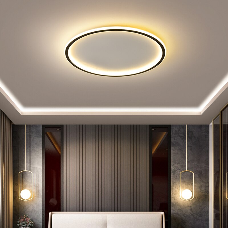 Modern led Ultra-thin Ceiling Lights for living Room bedroom App RC Square/Round ceiling lamp fixtures 90-260V