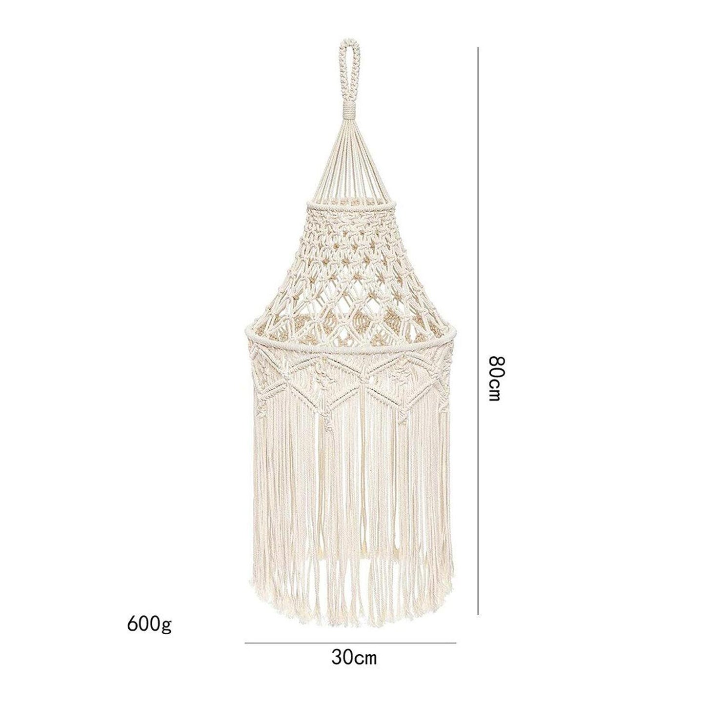 Handmade Macrame Light Shade Chandeliers Hanging Lamp Cover Boho Chic Decor Light Cover Light Shade Macrame Woven Tapestry