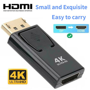4K Male DisplayPort to HDMI Female Adapter Gold Plated DP to HDMI Converter For Computer Desktop Labtop PC Monitor HDTV