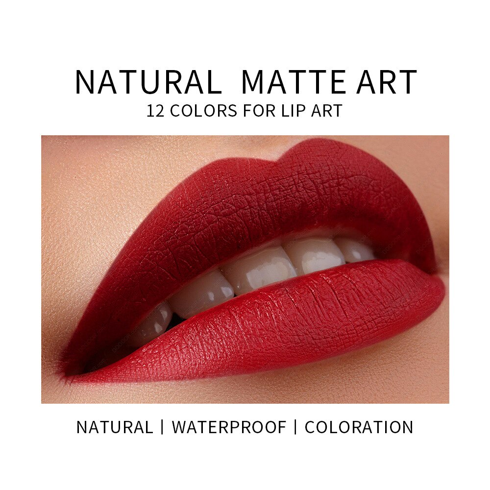 12 color velvet matte lipstick pen waterproof long-lasting sexy red lip stick stick cup makeup lip gloss pen cosmetics