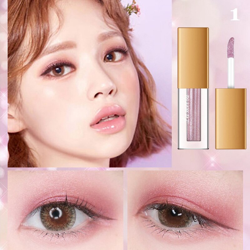 1PC Liquid Eyeshadow Glitter Pigment Pearlite Sequins Pearlescent Liquid Waterproof Lying Silkworm Crystal Highlight Liquid TSLM