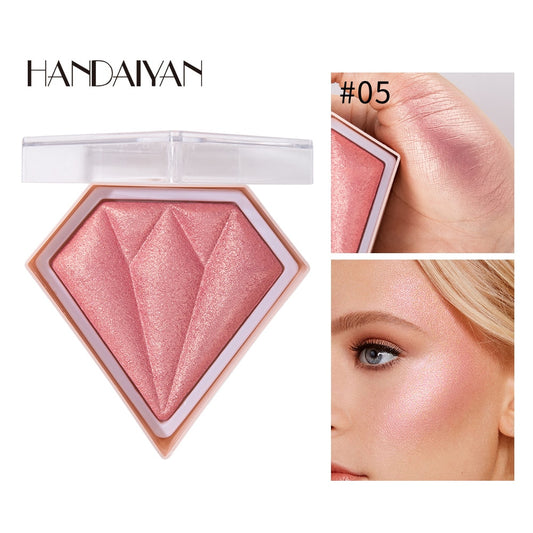 Diamond Highlighter Powder Palette Body Shimmer Bronze Pigment Glitter Face Contour Glow Highlight Makeup Palette handaiyan