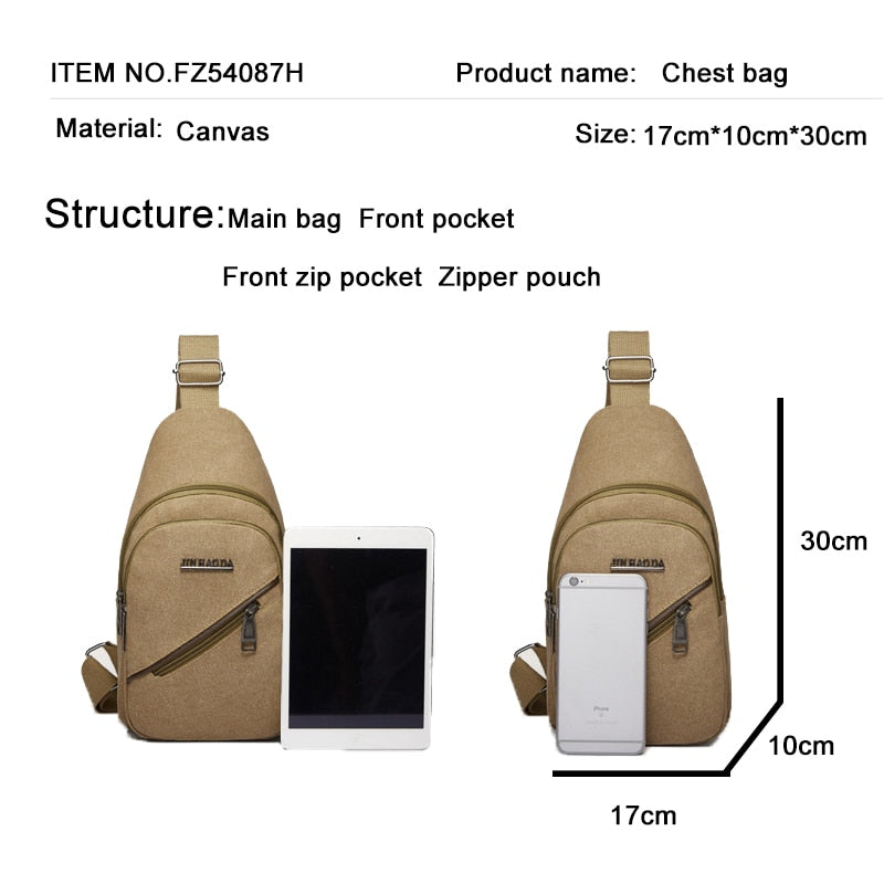 YoReAi Men's Bag Sling Computer Phone Pack Canvas Sports Pouch Crossbody Handbags For 2021 Fashion Messenger Bags Cool Packs