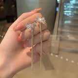 Long Dangle Earrings for Women 2022 Fashion Full Crystal Simulated Pearl Tassel Drop Earring Vintage Gold Brincos Jewelry