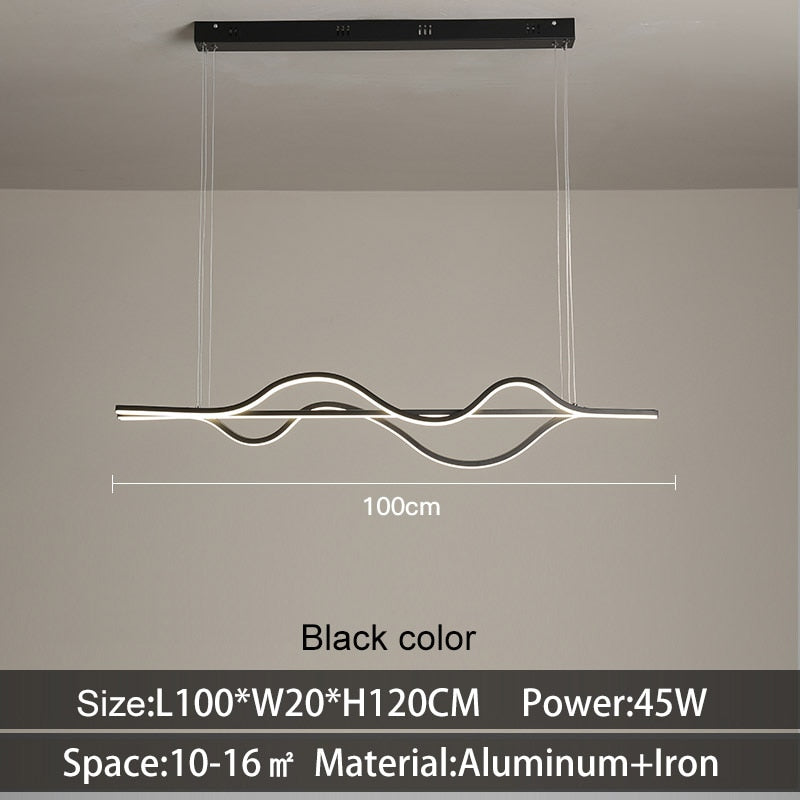 NEO Gleam Length 1000mm Dimmable RC Modern Led Pendant Lights For Dining Room Kitchen Room Bar Hanging Pendant Lamp Fixtures