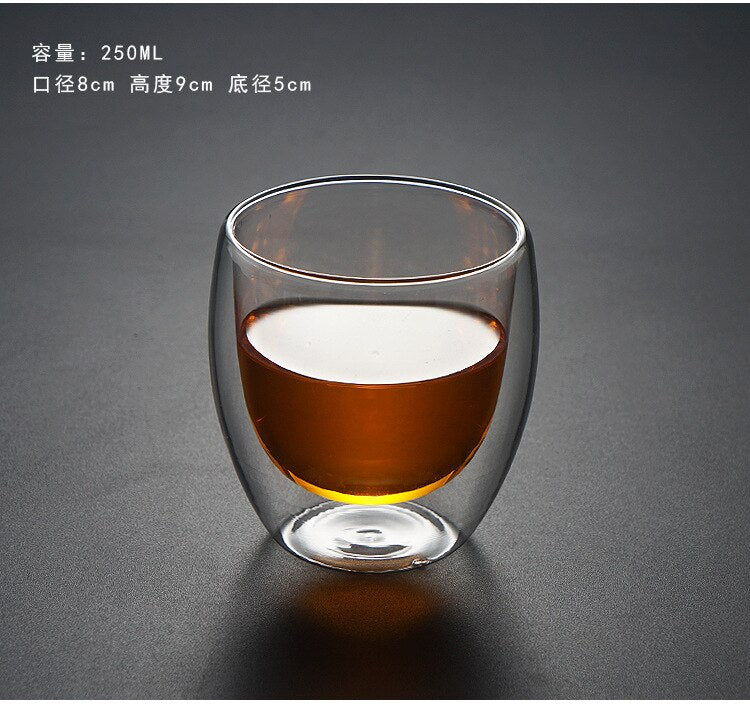 Transparent glasses Heat-resistant Double Glass Beer Handmade Milk Drinking Cup glass drinkware glass coffee cup