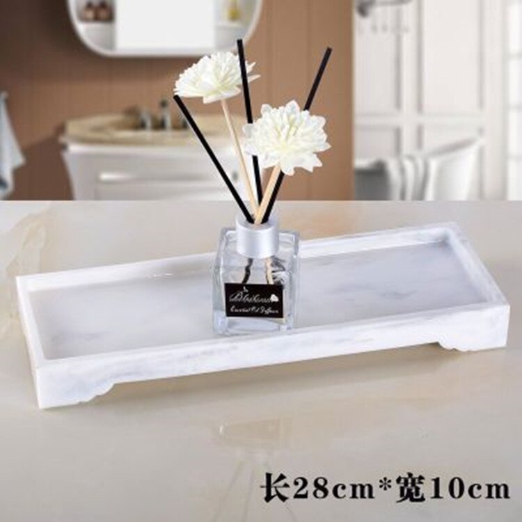 Luxury Resin Bathroom Accessories Set Tray 5pcs Set Nordic White Marble Texture Resin Bathroom Kit Soap Dispenser Storage Tray