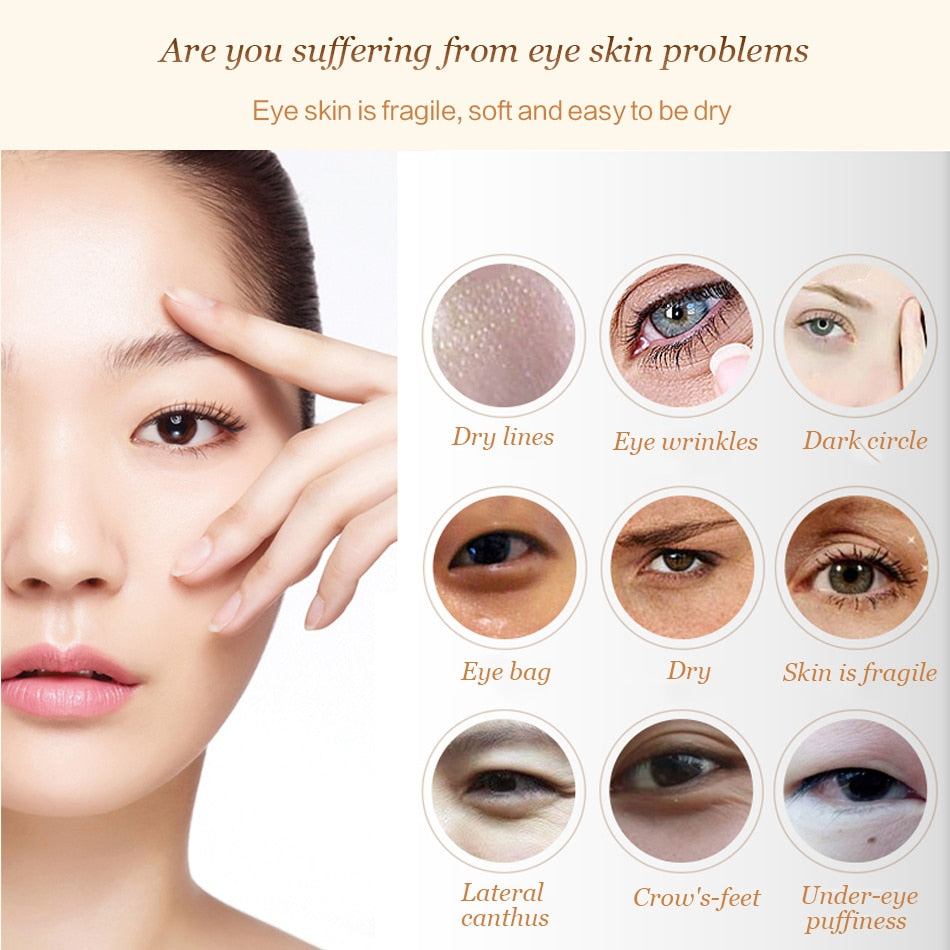 EFERO Eye Cream Peptide Collagen Serum Anti-Wrinkle Anti-Age Remover Dark Circles Eye Care Against Puffiness And Bags Eye Creams