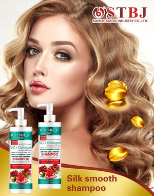 500ml Pomegranate shampoo Supple smooth moisturizing pomegranate boutique shampoo hair care products