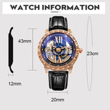 Reloj Hombre Aokulasic Men Watch Automatic Self-wind Luxury Brand Mens Mechanical Watches Hollow Out Waterproof Retro Wristwatch