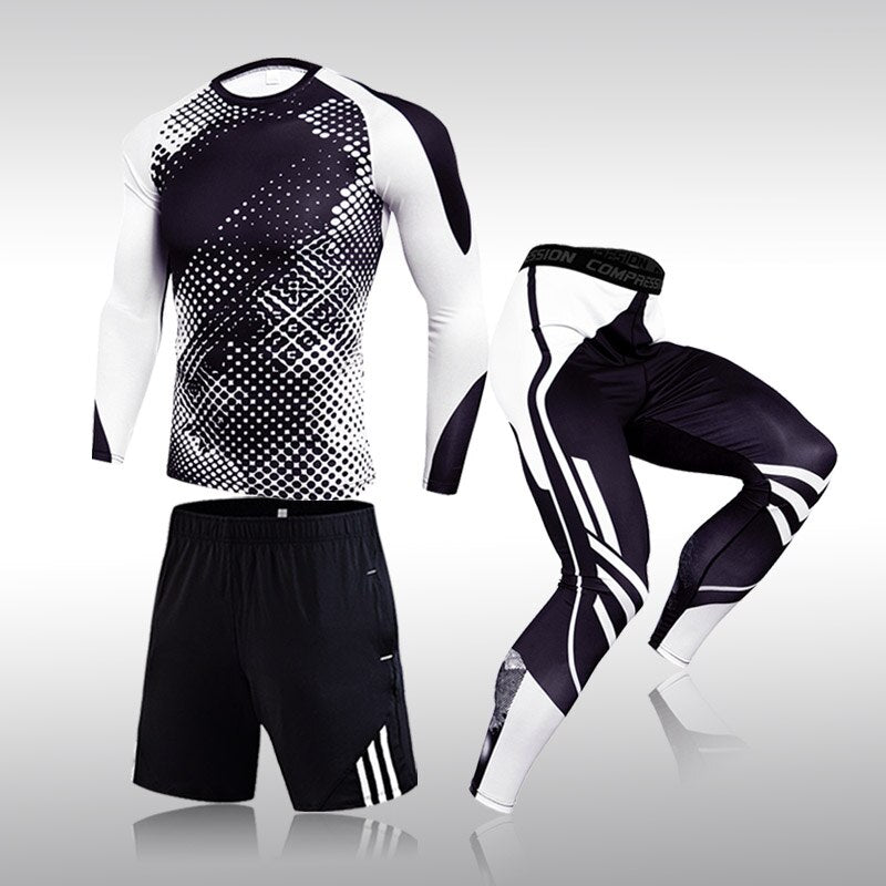 Gym Men's Running Fitness Sportswear Athletic Physical Training Clothes Sports Suits Workout Jogging Rashguard Husband