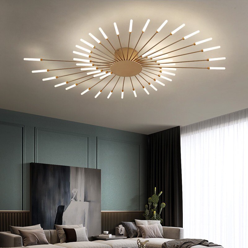 LED Chandelier Ceiling For Dining Living Room Bedroom Home Decoration Hanging Lights Gold Or Black Modern Creative New Fixtures