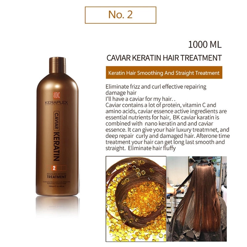 Brazilian Blow Dry Hair Treatment Keratin Hair Salon Blowout Therapy Straighten Good For Thin Hair Complex Shampoo Conditioner