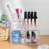 Makeup Organizer Cosmetic Storage Box Transparent Plastic Box Organizador Acrylic Desktop Jewelry Bathroom Multifunctional
