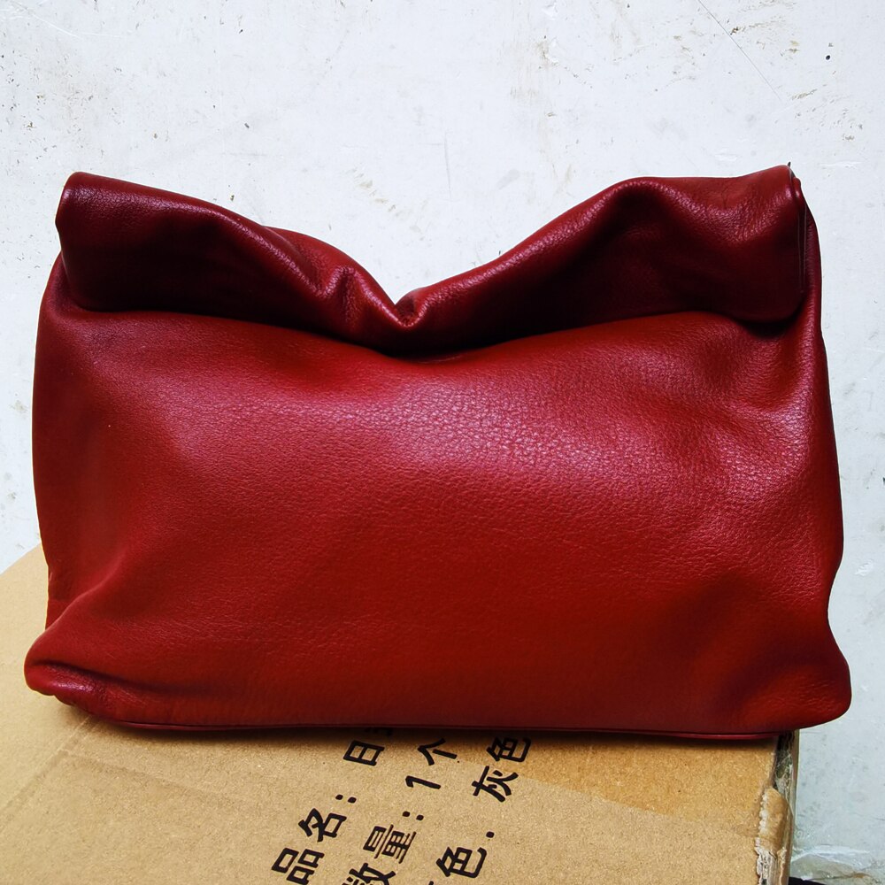 New Euro Design Crimping Handbags Hot Office Mobile Phone Pockets Women's Handbag High Quality Portable Genuine Leather Handbags