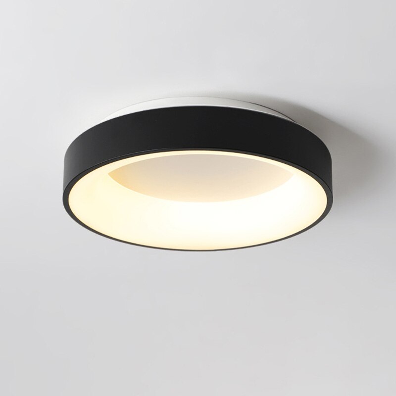 Modern Led Ceiling Light Fixtures Bedroom Round Living Lamp With Remote Control Study Office Decoration Black Lighting