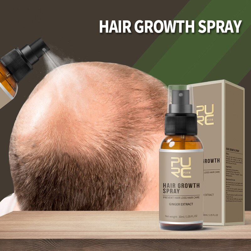 PURC Hair Growth Spray Fast Grow Hair Prevent hair loss Treatment and Thicken Hair Shampoo Set