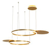 Nordic Gold Brown LED Suspension Chandelier for Bedroom Living Dining Study Room Loft Kitchen Minimalist Home Deco Light Fixture