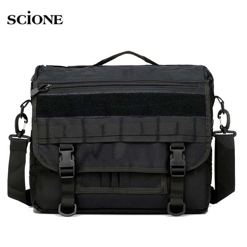 Molle Military Laptop Bag Tactical Messenger Bags Computer Backpack Fanny Belt Shouder Camping Outdoor Sports Army Bag XA156A