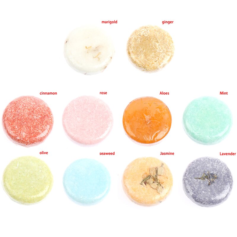 1PCS Fashion Handmade Hair Shampoo Soap Cold Processed Shampoo Bar 100% Pure Plant Hair Shampoos Hair Care