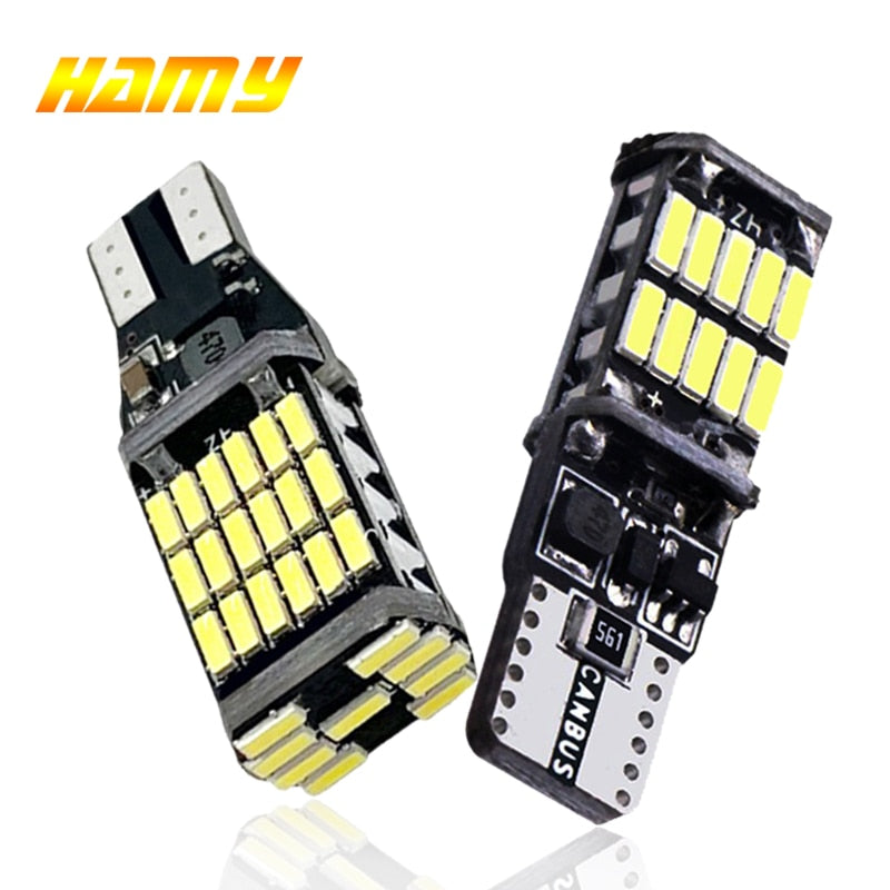 2x Car Signal Light T15 W16W LED Bulb T10 W5W 4014 LED Lights Canbus No error High Power White DC 12V Reverse Back Parking Lamps