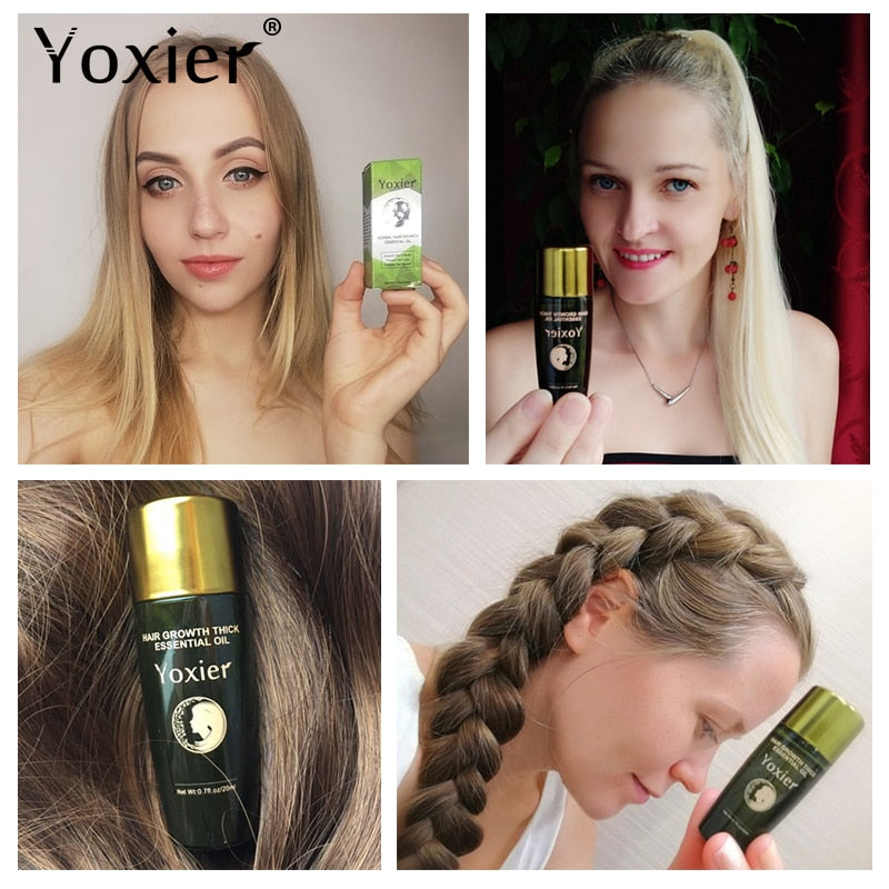 Yoxier 3Pcs Hair Growth Essence Oil Effective Extract Anti Nourish Hair Roots Treatment Preventing Hair Loss Hair Care Products