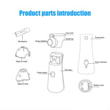 Nebuliser Atomizer Inhaler Poppers Adults Inhaler Atomizer Sprayer Atomization Asthma Machine Rechargeable Inhalator Nebulizator
