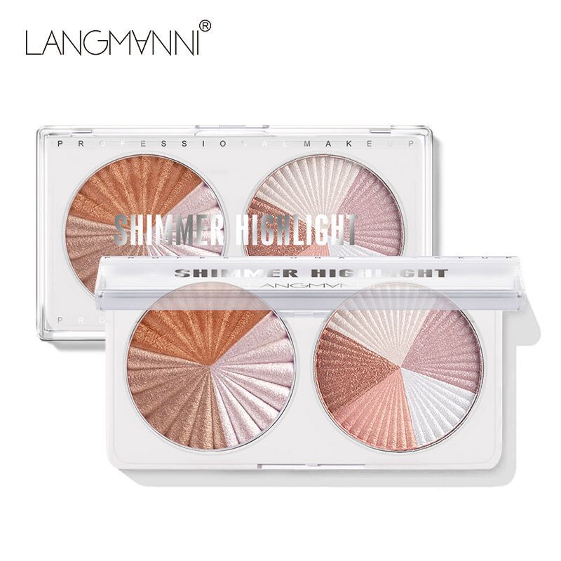 8 Colors Highlighter Powder Glitter Palette Makeup Glow Face Contour Bronze Shimmer Illuminator Highlighters Cosmetics