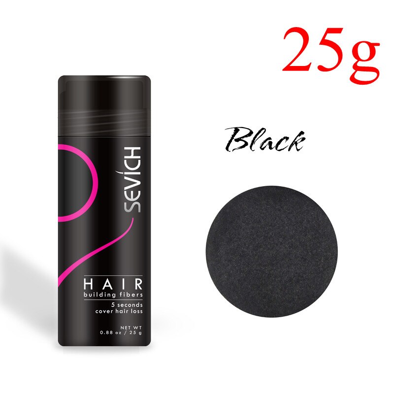 Sevich Hair Fiber Set 25g Hair Building Fiber + Applicator Keratin Fiber Hair Spray Thinning Thickening Hair Growth Treat