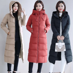 2022 New Winter Jacket Women Parkas Hooded Casual Overcoat Female Jacket Cotton Padded Parka Oversize Outwear Plus Size 6XL