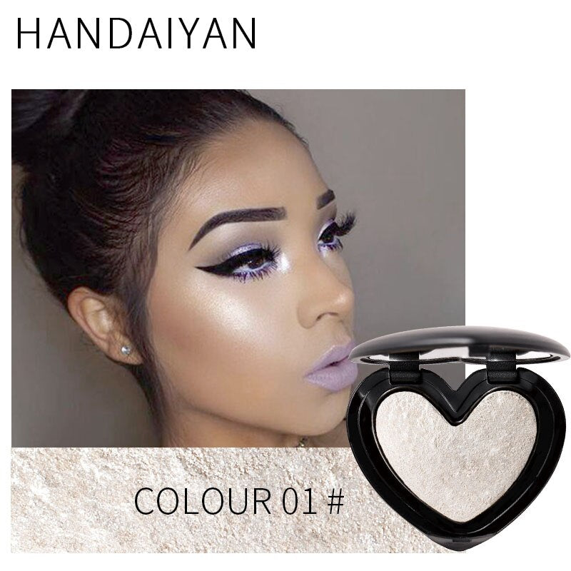 HANDAIYAN Gold Highlighter Iluminador Face Contour shine Makeup Bronze Powder Roze Shimmer High Lighter face powder highlight