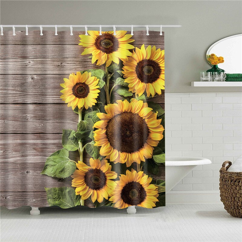 Maple Cactus Autumn Leaves Shower Curtains Bathroom Curtain Frabic Waterproof Polyester Multiple Sizes Bath Bathroom Curtain