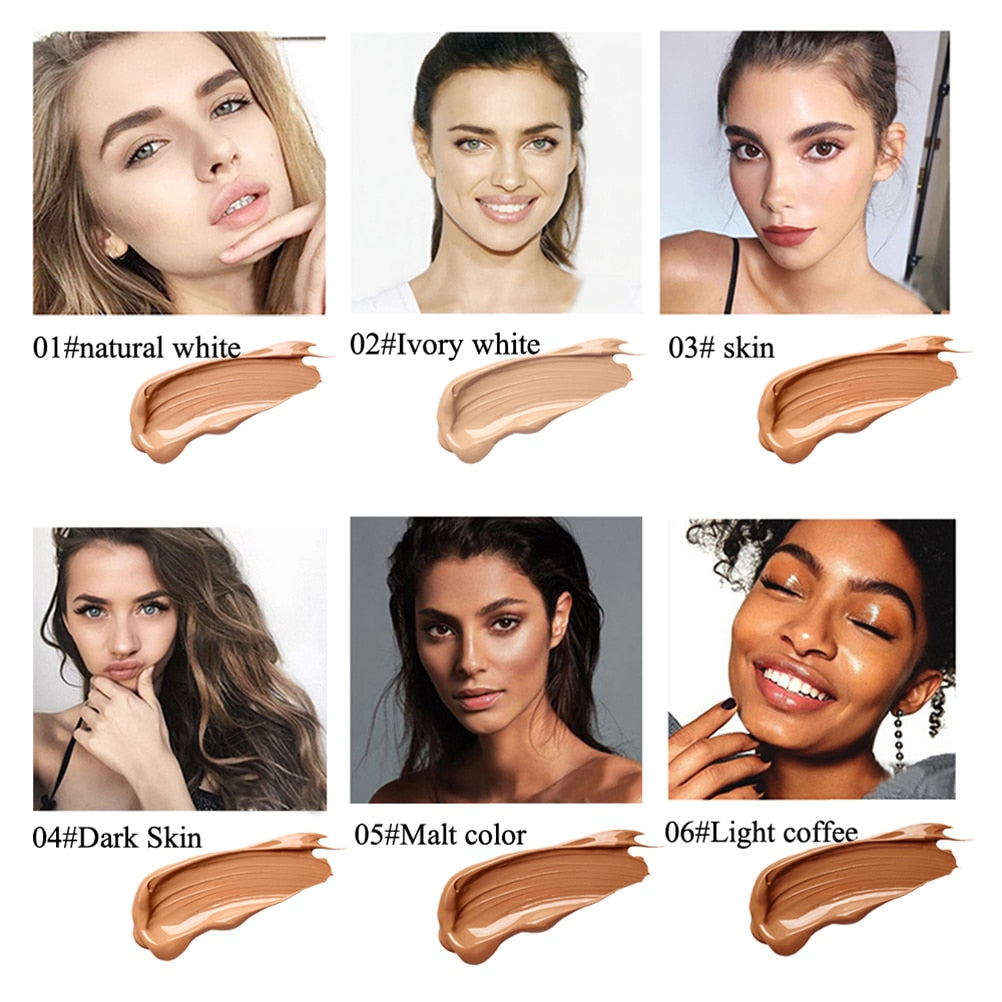 35ml Makeup Foundation Liquid Long-Lasting Full Coverage Face Concealer Base Matte Cushion Foundation Cosmetic BB CC Cream