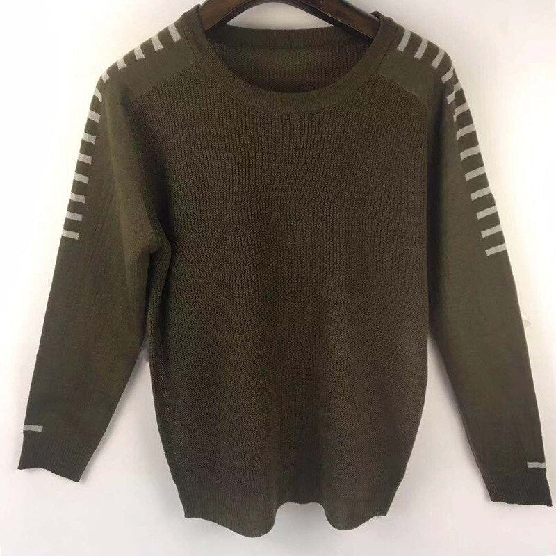 Autumn Winter Sweater Men 2021 New Arrival Casual Pullover Men Long Sleeve O-Neck Patchwork Knitted Men Sweaters Streetwear