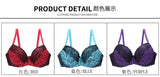 2022 New BCDE Cup Embroidered Lace Up Bras Plus Size Women 34 36 38 40 42 Brassiere Printing Style Female Lingerie