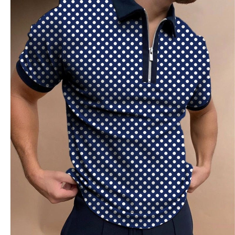 Men's Slim Fit Letter Printing Polo shirtMen's Polo Shirt Men Solid Polo Shirts Brand Men Short-Sleeved Shirt Summer Shirt Man