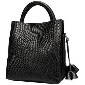 Motingsome Minimalism Fashion Women Bucket Bag Luxury Genuine Leather Handbags and Purses Soft Calfskin Casual Tote Bag 2022 New