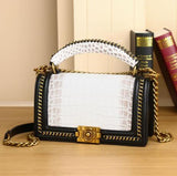 New Luxury handbag real cowhide Crocodile fashion Handbag women's leather women bags designer handbags quality Women's bag