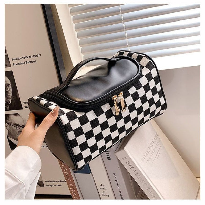 Makeup bag High quality Women Bags Large Waterproof PU Travel Cosmetic Bag Organizer Case Necessaries Make Up Wash Toiletry Bag