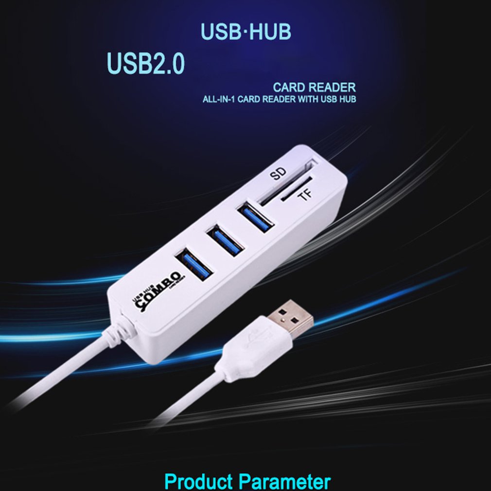 Mini USB Hub 2.0 Multi USB 2.0 Hub USB Splitter 3 Port Hub With TF SD Card Reader 6 Port 2.0 Hab Adapter For PC Accessories