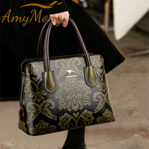 2021 Flower Pattern Luxury Designer Handbags Purses Ladies Shoulder Crossbody Messenger Bag Women Large Capacity Tote Sac A Main