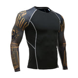 Mens Running Set Compression T-Shirt Pants Sport Long Sleeves T Shirts Fitness Rashguard Men Gym Leggings Clothes Tight Suit