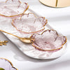 Japanese Style Dish Cherry Blossoms Seasoning Plate Vinegar Dishes Tableware Supplies Gold Glass Sauce Bowl Kitchen Accessories