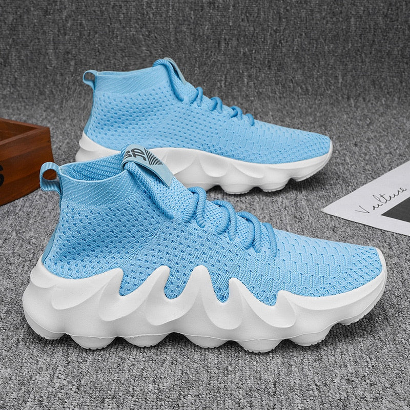 Unisex High Top Summer Casual Sneakes Chunky Breathable Men Outdoor Jogging Shoes Women Thick Sole Non-Slip Zapatillas New Color