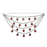 Colorful Crystal Pendant Hiphop Chain Men Tennis Necklace Thin Choker for Women Luxury Charm Crystal Rhinestone Jewelry Party