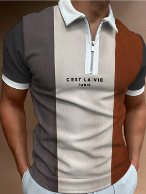 Men's Slim Fit Letter Printing Polo shirtMen's Polo Shirt Men Solid Polo Shirts Brand Men Short-Sleeved Shirt Summer Shirt Man