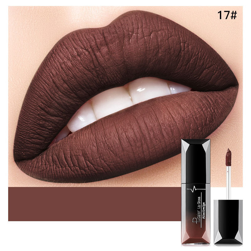 Nude Matte Liquid Lipsticks Waterproof Long Lasting Chocolate Lip Gloss Sexy Red Velvet Lip Tint Women Makeup Cosmetics