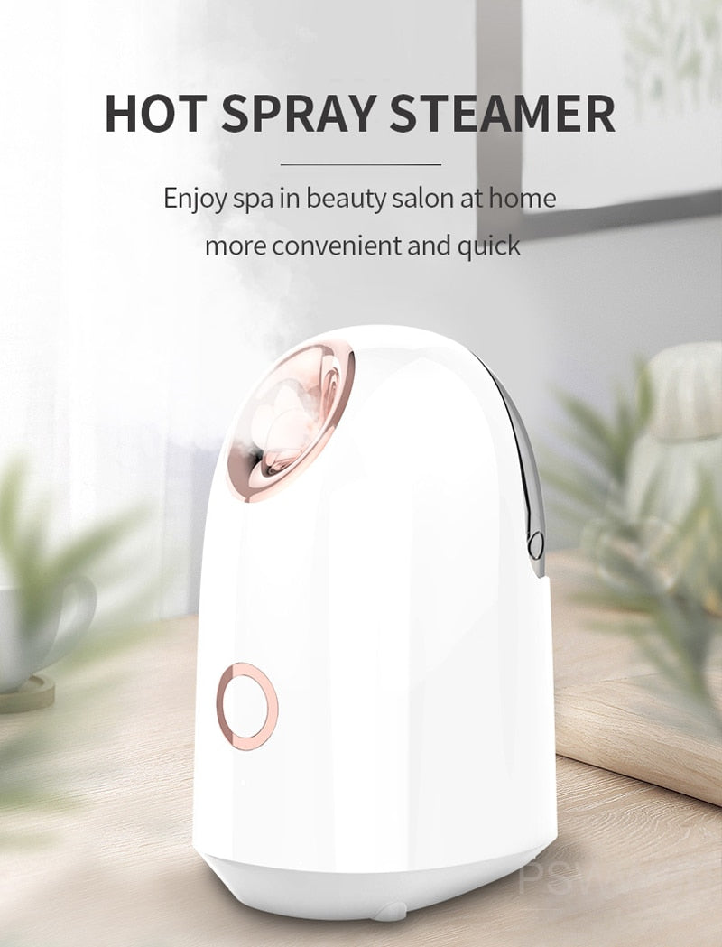 Facial Steamer Hot Nano Mister Sprayer Face Moisturizer Winter Skin Care Humidifier Nano Ionic Facial Sprayer Face Spa Nebulizer