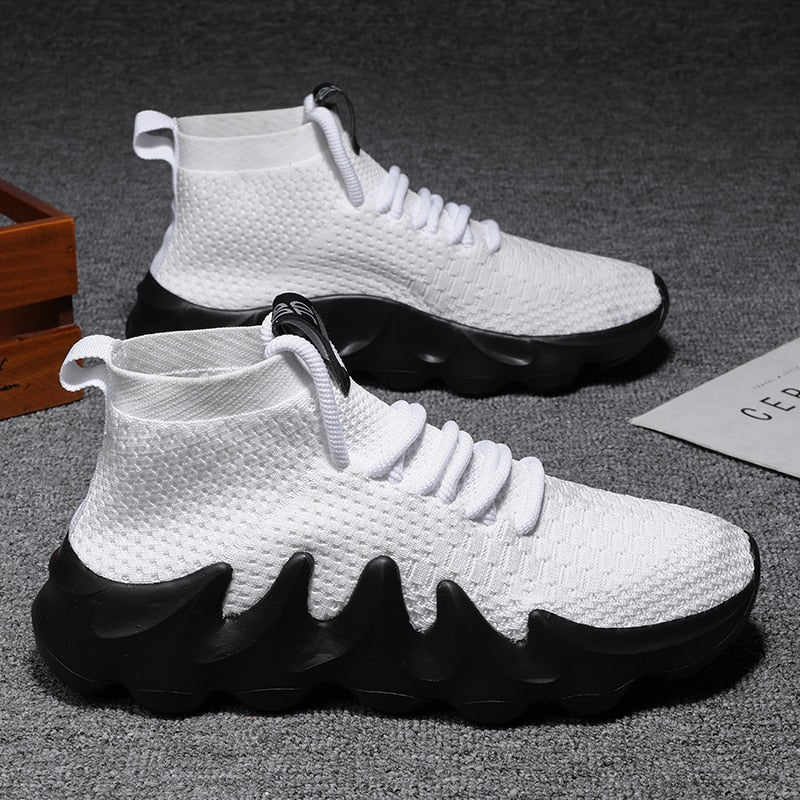 Unisex High Top Summer Casual Sneakes Chunky Breathable Men Outdoor Jogging Shoes Women Thick Sole Non-Slip Zapatillas New Color