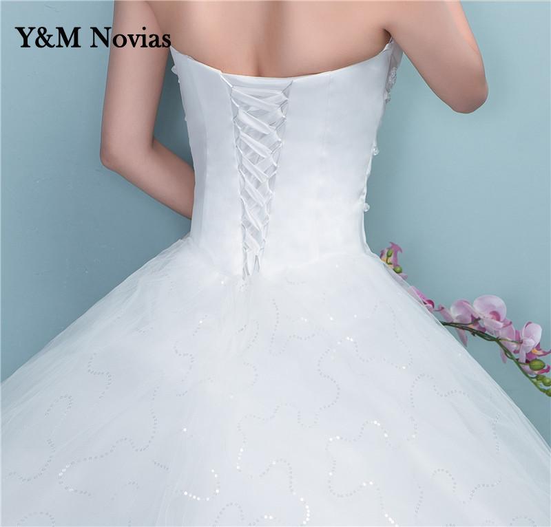 New Luxury Beading Brush Train Lace Up Wedding Dress Sexy Strapless Applique Customized Plus Size Bridal Gown Vestido De Noiva